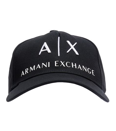 gorra armani negra|gorra armani exchange.